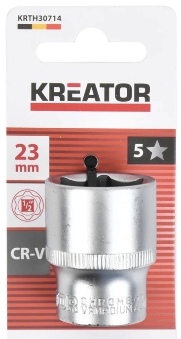 Nástrčná hlavice Kreator s rozměrem 23 mm, kvalitní ocel