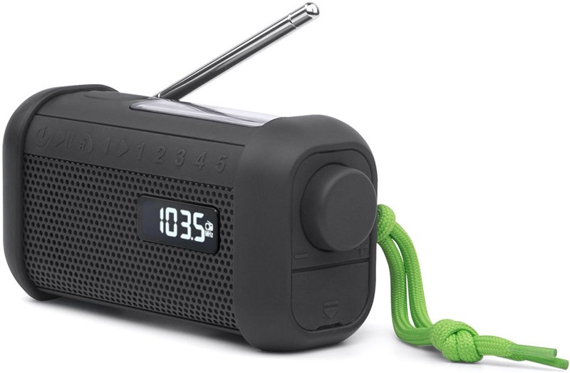 Radiopřijímač MUSE MH-08 MB s dynamem, černá barva