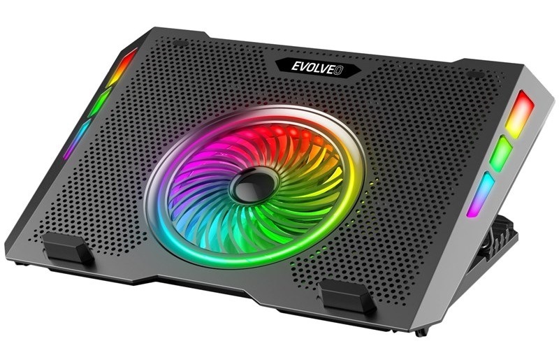Chladící podložka pro NTB Evolveo Ania 16 RGB na 17" černá