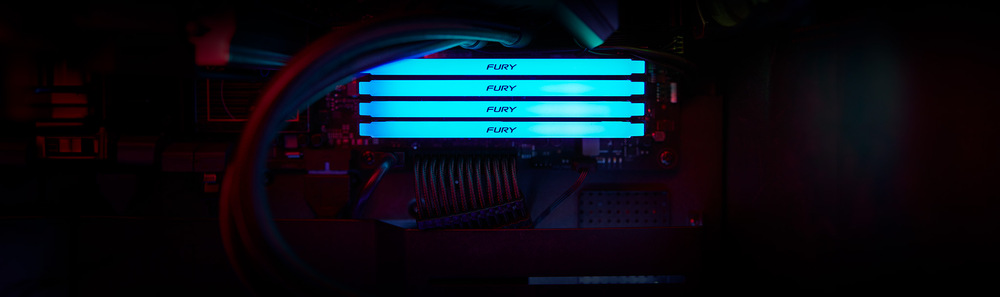 DIMM Kingston FURY Beast Black RGB 32 GB (2× 16 GB) (KF432C16BB2A2-32)