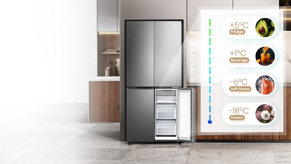 Americká lednice Hisense RQ5P470SEIE nerez Americká chladnička Hisense RQ5P470SEIE, nerez, My Fresh Choice zóna nabízí speciální podmínky pro vaše potraviny