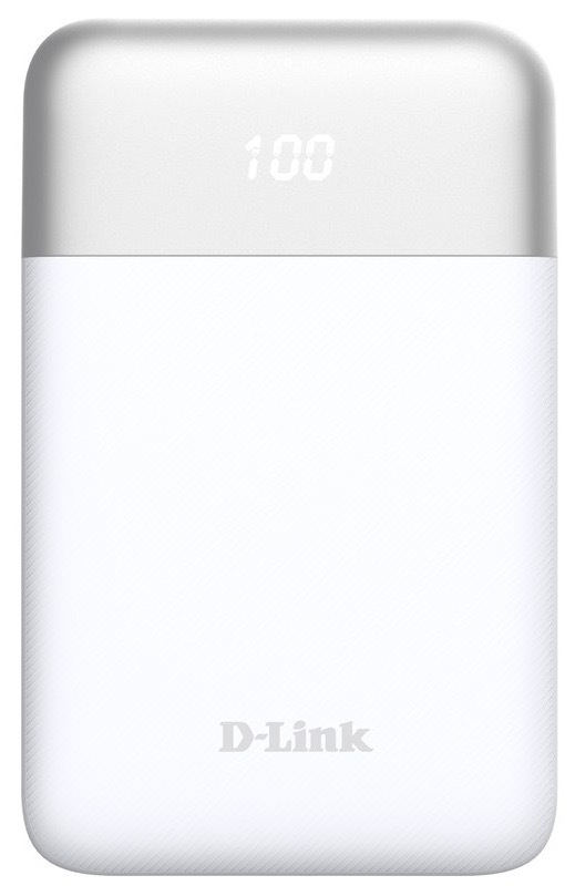 Powerbanka D-Link s kapacitou 10 000 mAh, bílá barva