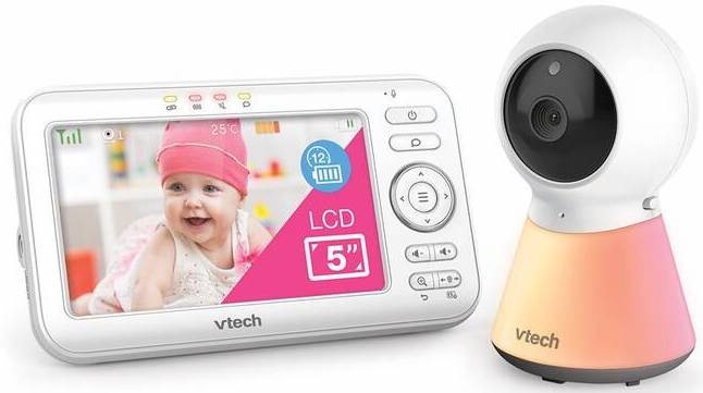 Kamera dětské chůvičky Vtech VM5254 s možností připevnění na stěnu a stabilní základnou