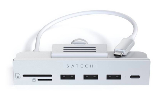 USB Hub Satechi USB-C Clamp Hub iMac 24inch (2021) (1x USB-C, 3x USB-A 3.0, Micro/SD) stříbrný USB Hub Satechi USB-C Clamp Hub iMac 24inch (2021) (1x USB-C, 3x USB-A 3.0, Micro/SD) stříbrný