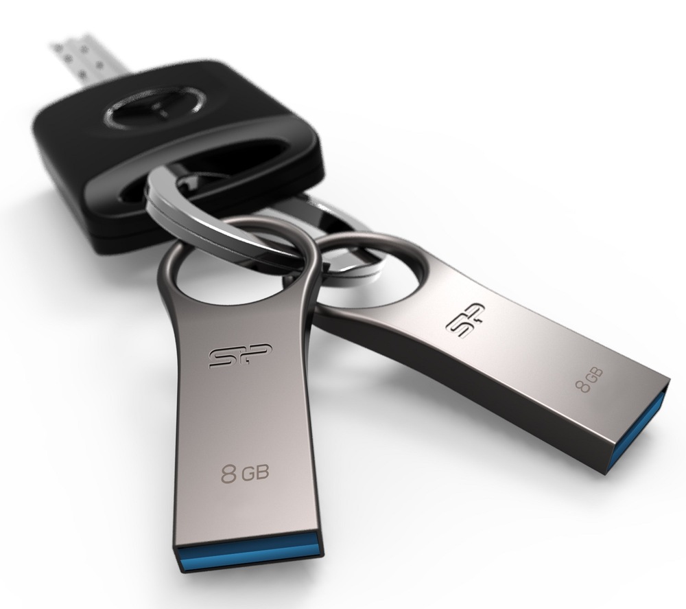 USB Flash Silicon Power Jewel J80 8 GB stříbrný