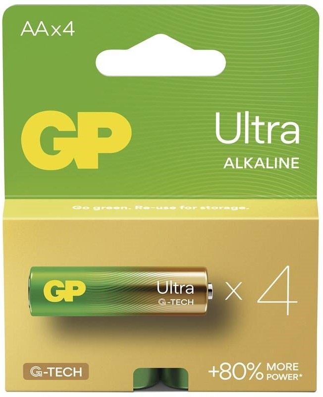Baterie alkalická GP Ultra AA (LR6), 4 ks
