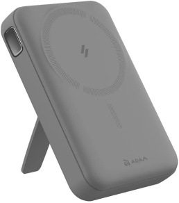 Powerbanka ADAM Elements VIONTA C2 Pro 8-in-1 10000 mAh šedá Powerbanka Adam Elements s výklopným stojánkem, pohled ze zadní strany.
