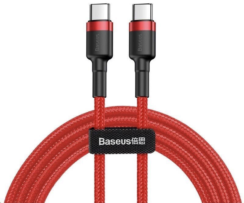 Kabel Baseus Cafule USB-C/USB-C, PD 2.0 60W, 2m červený