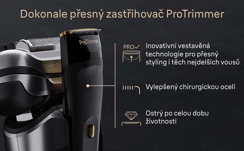 Holicí strojek Braun Series 9 PRO+ 9565cc Wet & Dry, Grey