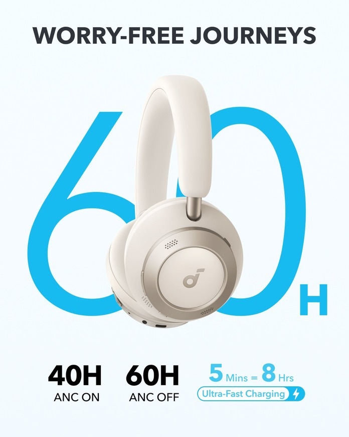 Sluchátka Anker soundcore Space One Pro bílá Anker Soundcore Space One Pro White