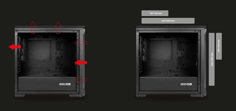 Case Genesis IRID 503 V2 černá Genesis IRID 503 V2 (NPC-1558)