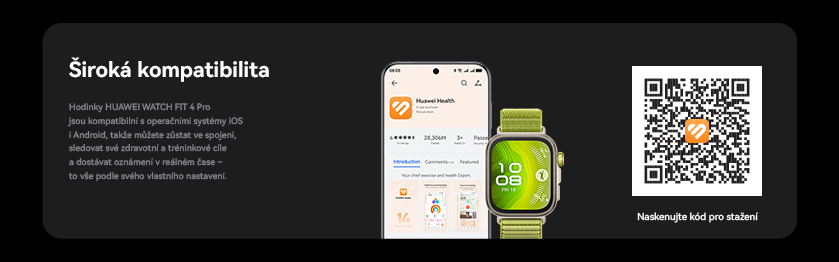 Chytré hodinky Huawei Watch Fit 4 Pro NFC zelené