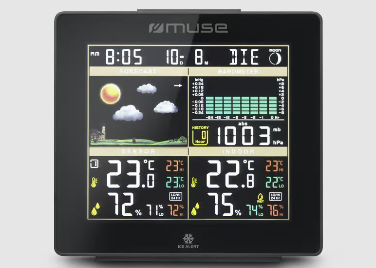 Meteorologická stanice MUSE M-085WS černá Meteostanice MUSE M-085 WS