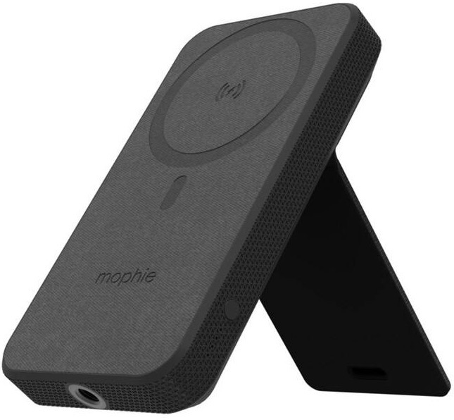 Powerbanka Mophie 10 000 mAh, 1x USB-C, snap+ s integrovaným stojanem černá