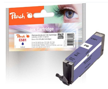 Inkoustová náplň Peach Canon PGI-580XL, 17ml černá