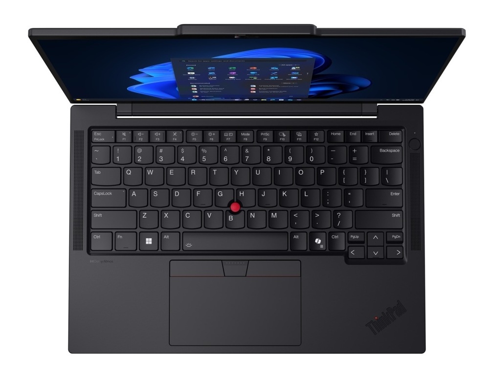 Notebook Lenovo ThinkPad T14s Gen 6 černý Výkonný 8jádrový procesor Intel Core Ultra 5 s maximálním taktem až 4,5 GHz zaručuje bleskovou odezvu.