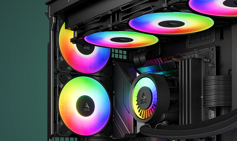 Ventilátor Arctic Cooling P12 Pro ARGB černý Optimalizovaný design pomáhá lepšímu proudění vzduchu