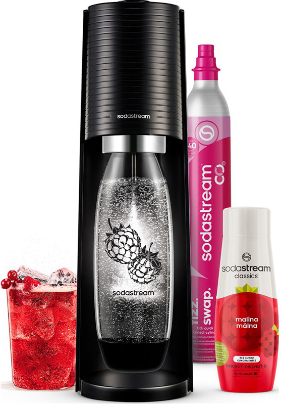 Výrobník sodové vody SodaStream TERRA Black Malina Zero 