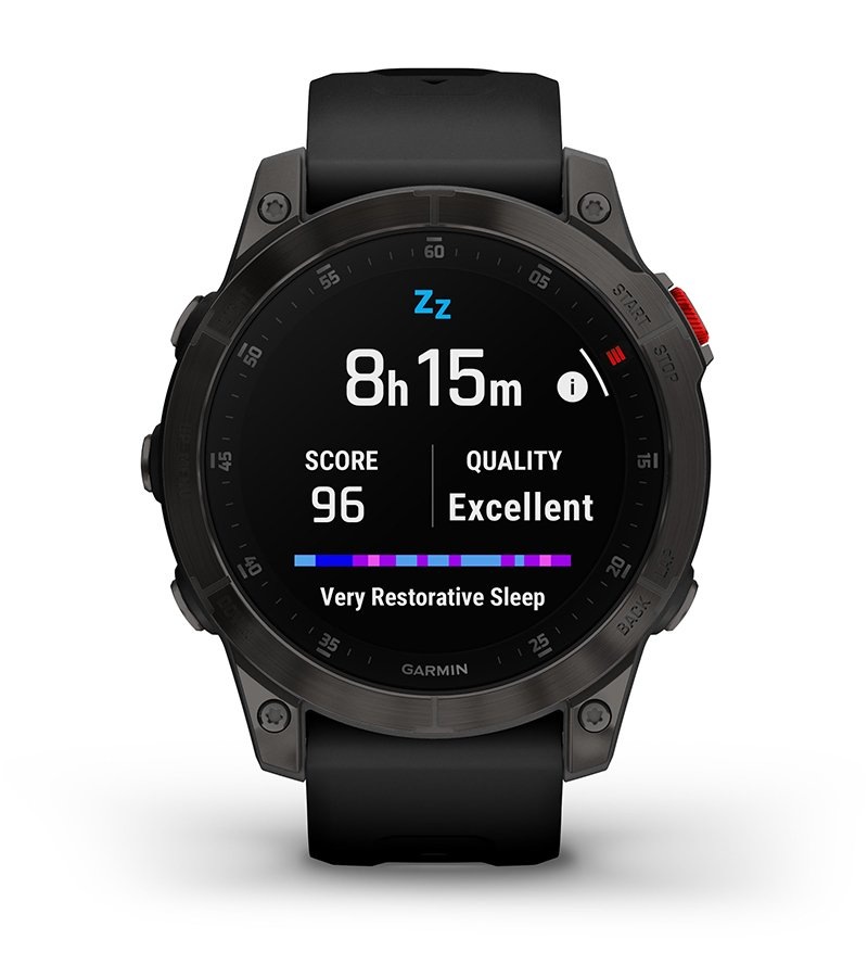 Chytré hodinky Garmin epix Sapphire Style - Titan Black/Brown Leather Band