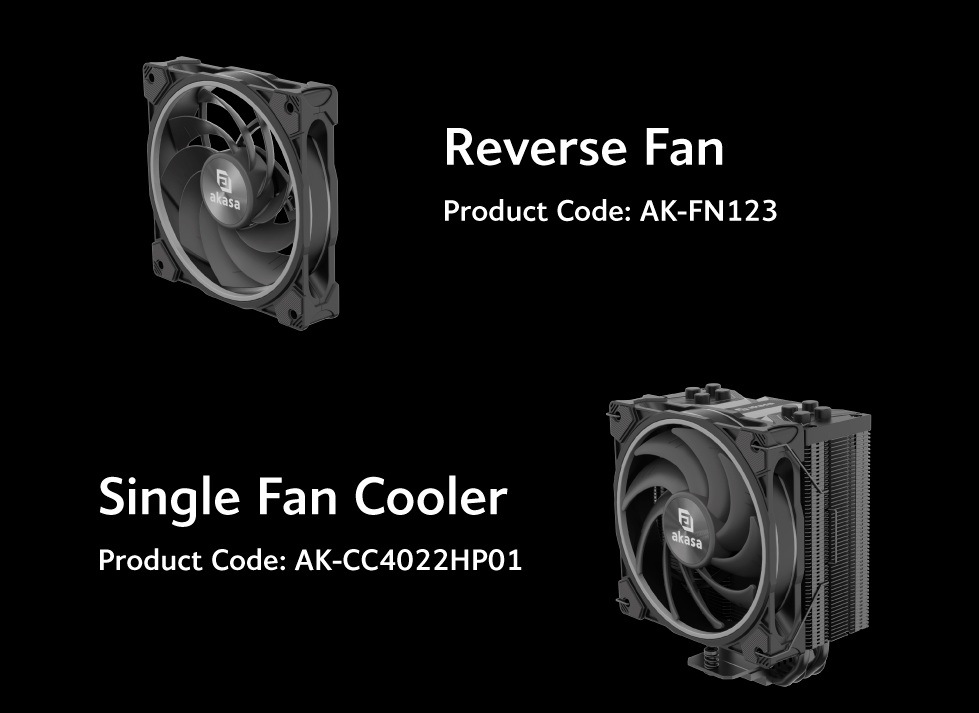 Chladič CPU AKASA H4 Plus + SOHO AR12 Reverse Blade Fan černý AKASA H4 Plus + SOHO AR12 Reverse Blade Fan sází i na optimalizovaný stativ