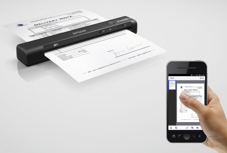 Skenování dokumentu pomocí Epson WorkForce ES-60W a odeslání do telefonu přes Wi-Fi