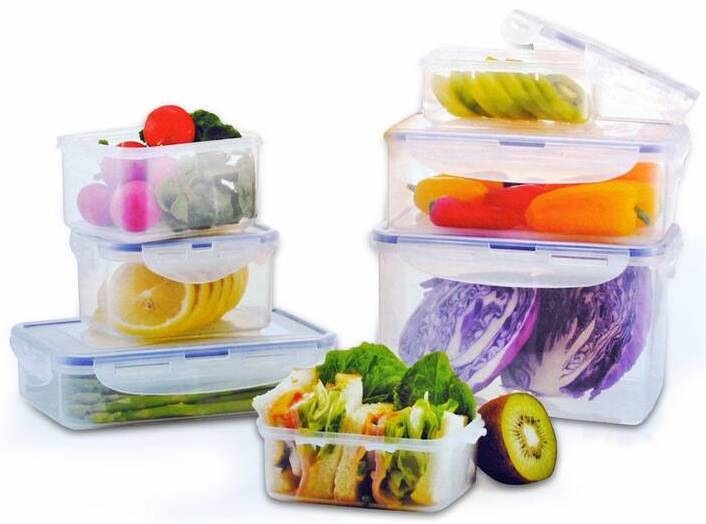Sada potravinových dóz Lock&lock HPL809BS 7 ks plast