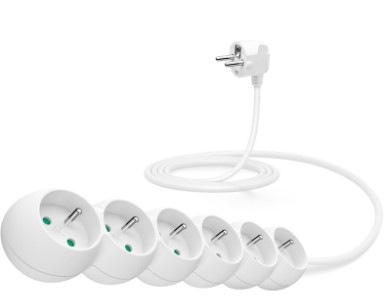 Kabel prodlužovací Connect IT 6x zásuvka, 2m bílý