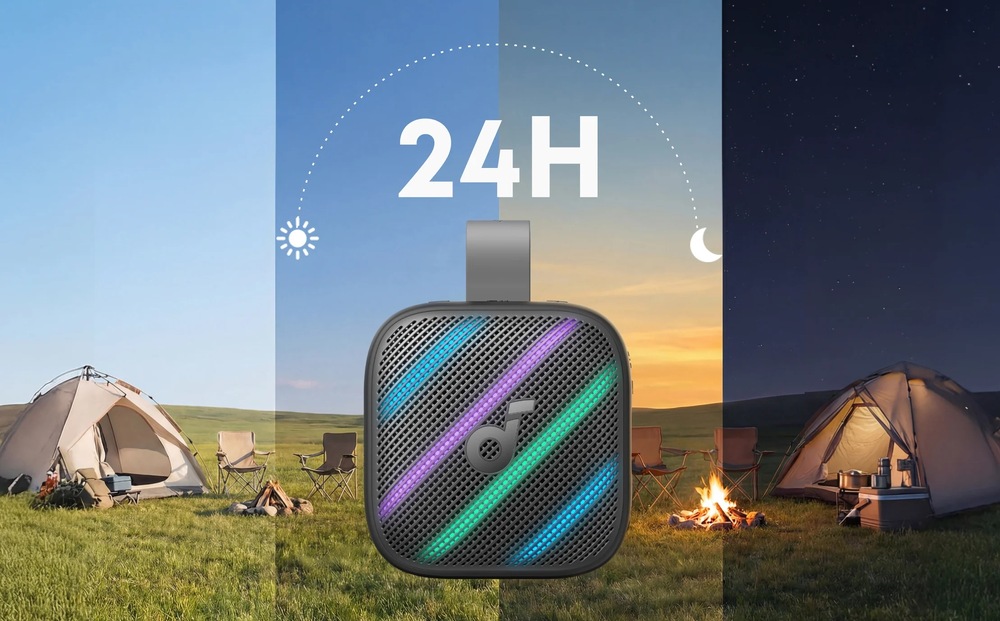 Přenosný reproduktor Anker Soundcore Boom Go 3i černý Anker Soundcore Boom Go 3i je připravený na celodenní poslech při kempování