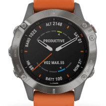 Chytré hodinky Garmin fenix6 Glass černé/stříbrné
