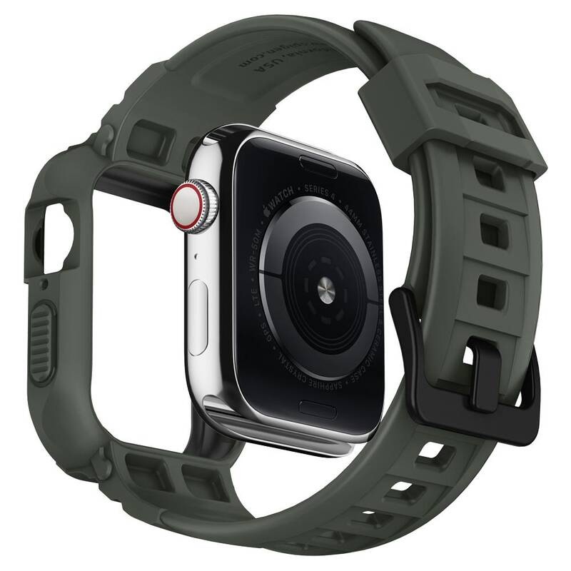 Ochranné pouzdro Spigen Rugged Armor Pro na Apple Watch 44/45 mm zelený Ochranné pouzdro Spigen Rugged Armor Pro na Apple Watch 44/45 mm zelený