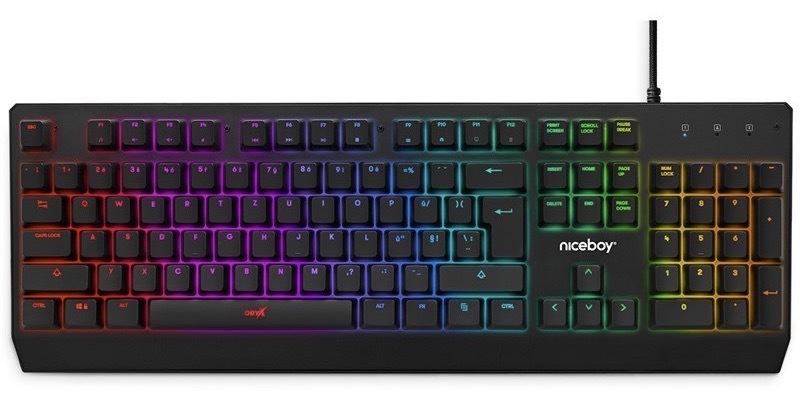 Klávesnice Niceboy ORYX K610 Chameleon černá