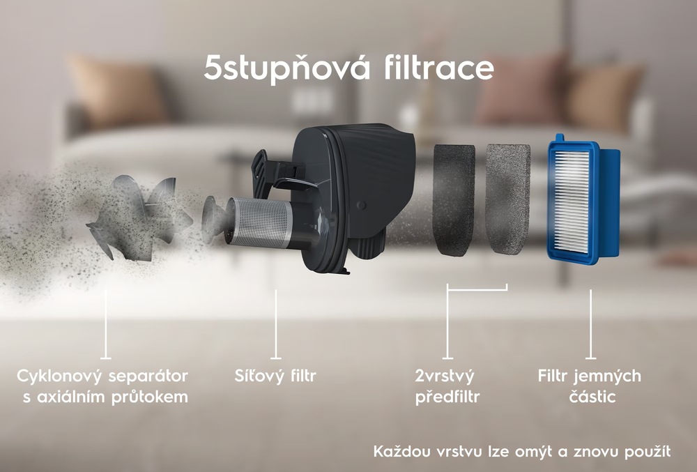 Tyčový vysavač Electrolux 500 Clean ES52CB18SH