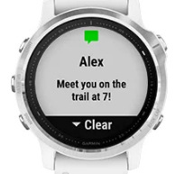 Chytré hodinky Garmin fenix6S Glass stříbrné/bílé