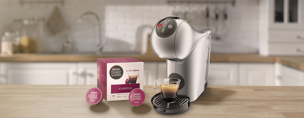 Espresso Krups KP440E31 NESCAFÉ Dolce Gusto Genio S touch stříbrné Espresso Krups KP440E31 NESCAFÉ Dolce Gusto Genio S touch stříbrné