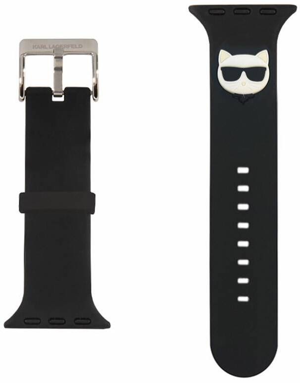 Řemínek Karl Lagerfeld Choupette Head na Apple Watch 38/40/41mm černý