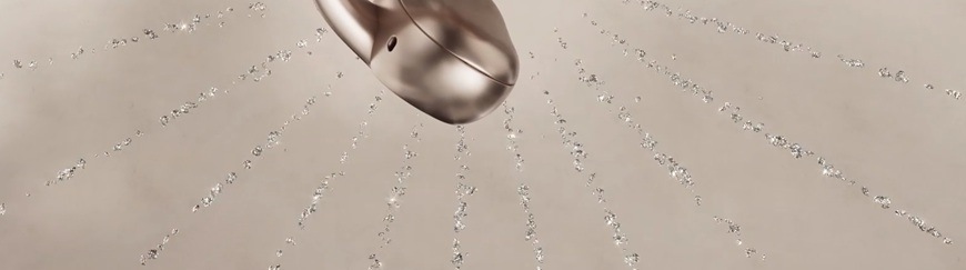 Sluchátka Motorola Moto Buds Loop Swarovski® Crystals béžová Abstraktní obrázek krystalů.