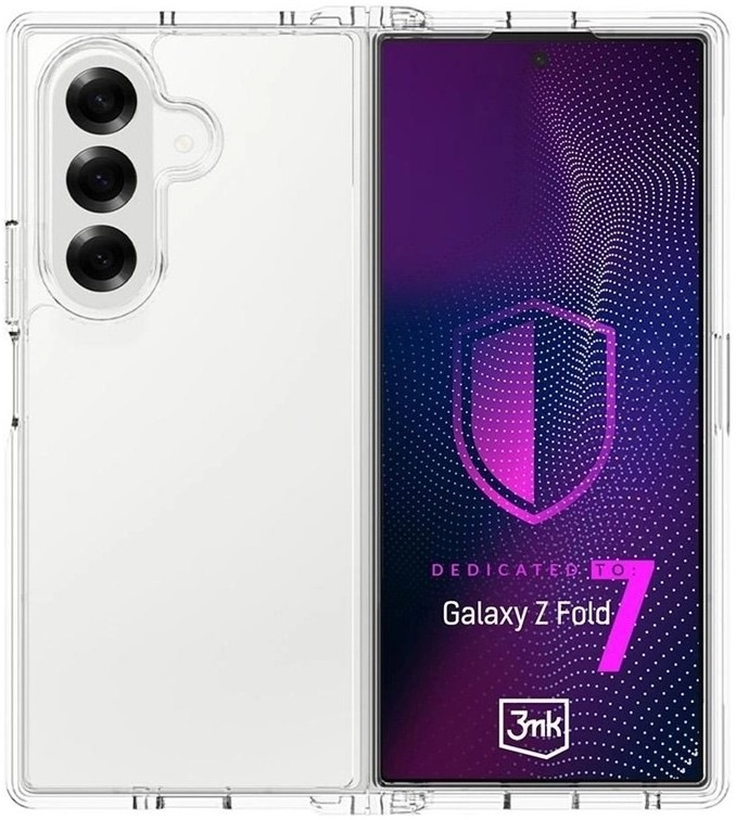 Kryt na mobil 3mk Armor Case na Samsung Galaxy Z Fold7 v průhledném designu