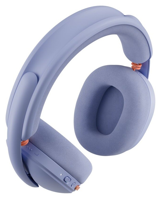 Detailní pohled na headset Logitech G325 LIGHTSPEED Wireless s měkkými náušníky a polstrovaným hlavovým mostem na bílém pozadí