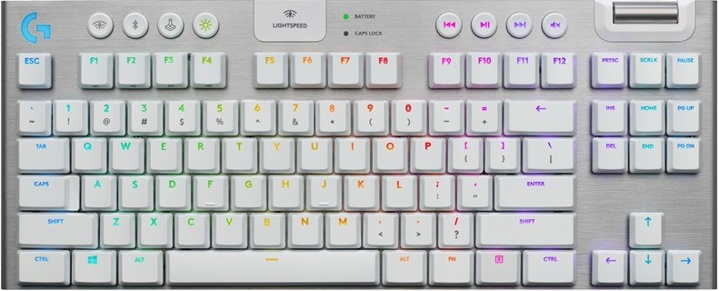 Klávesnice Logitech Gaming G915 TKL Lightspeed Tenkeyless RGB, Tactile, US bílá