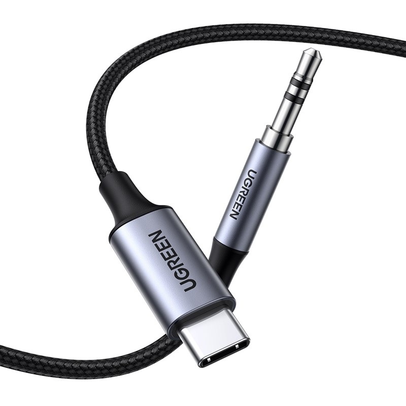 Kabel UGREEN USB-C/3.5mm Jack, 1m černý