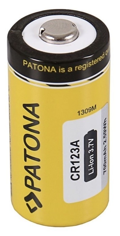 Baterie nabíjecí PATONA CR123A, 700mAh, Li-Ion, 3,7V žlutá
