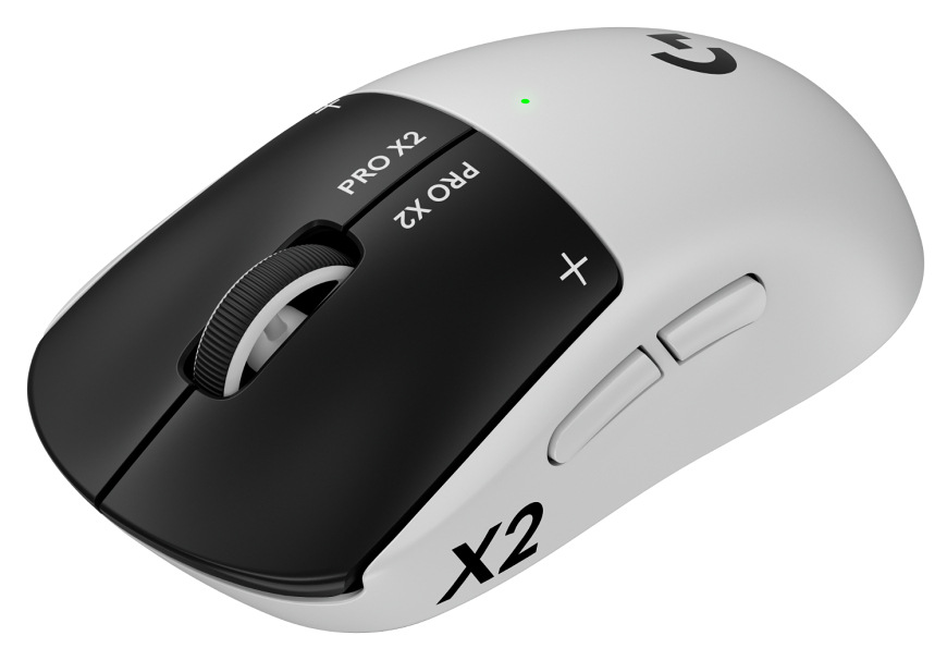 Myš Logitech G PRO X 2 Superstrike bílá Bezdrátová herní myš v bílo-černém provedení s minimalistickým designem, bočními tlačítky a rolovacím kolečkem, Logitech G PRO X 2 Superstrike