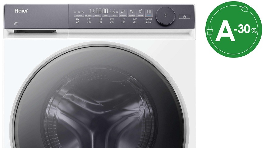 pračka se sušičkou haier HWD100-B14367U-S a zelená ikona A -30 %