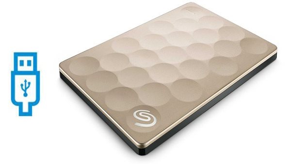 Externí pevný disk 2,5" Seagate BackUp Plus Ultra Slim 2 TB/USB 3.0/ zlatý Externí pevný disk 2,5" Seagate BackUp Plus Ultra Slim 2 TB/USB 3.0/ zlatý