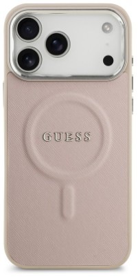 Kryt na mobil Guess PU Saffiano MagSafe na Apple iPhone 17 Pro růžový Kryt na mobil Guess PU Saffiano MagSafe na Apple iPhone 17 Pro v růžové barvě
