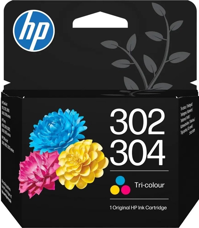 Vícebarevná inkoustová náplň HP 302/304, CMY s výtěžností 150 stran