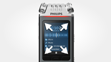 Diktafon Philips DVT6110 černý/stříbrný