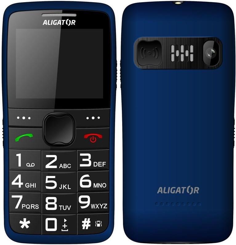 Mobilní telefon Aligator A675 Senior modrý