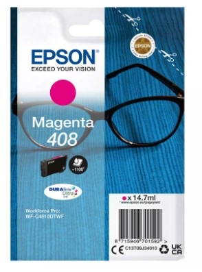 Inkoustová náplň Epson 408 DURABrite Ultra, 1100 stran purpurová
