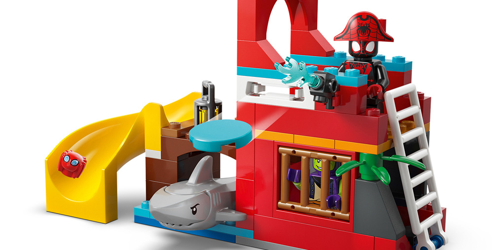 Stavebnice LEGO® Marvel Spidey a jeho úžasní přátelé 11208 Pirátská loď Spideyho týmu 201 kostek LEGO v sáčcích, začátečnická kostka, obrázkový návod a aplikace LEGO Builder usnadňují stavění.